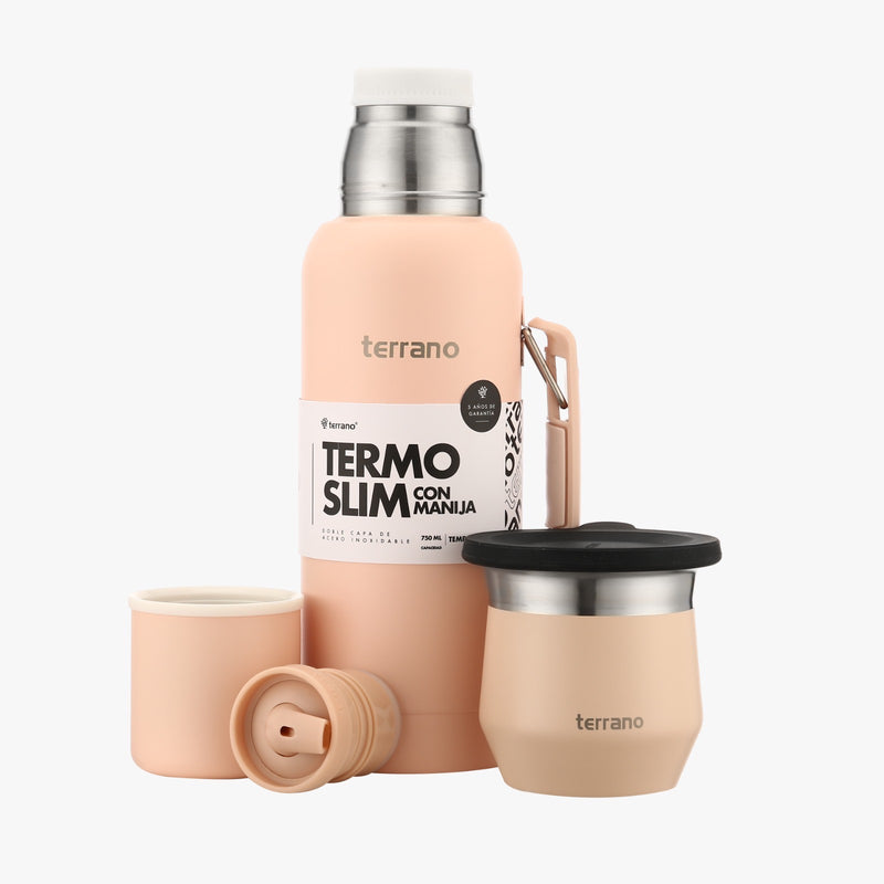 Cargue la imagen en el visor de la galería, Kit Matero Terrano Termo Premium 750ml con asa + Mate Flap