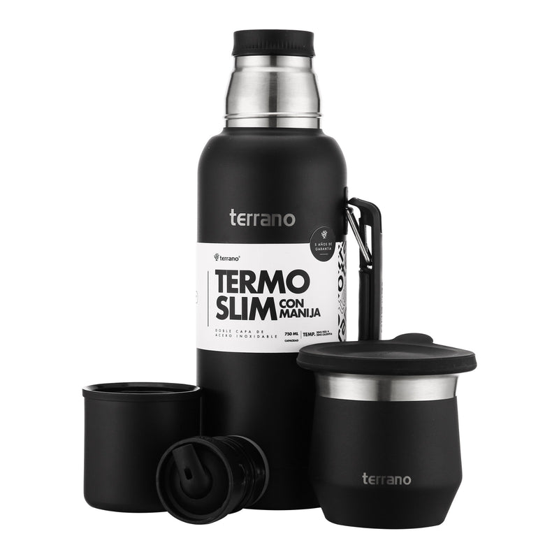 Cargue la imagen en el visor de la galería, Kit Matero Terrano Termo Premium 750ml con asa + Mate Flap
