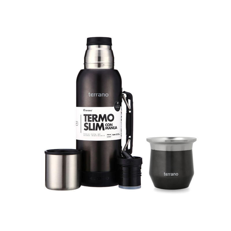 Cargue la imagen en el visor de la galería, Kit Matero Terrano Termo Premium 750ml con asa + Mate Flap