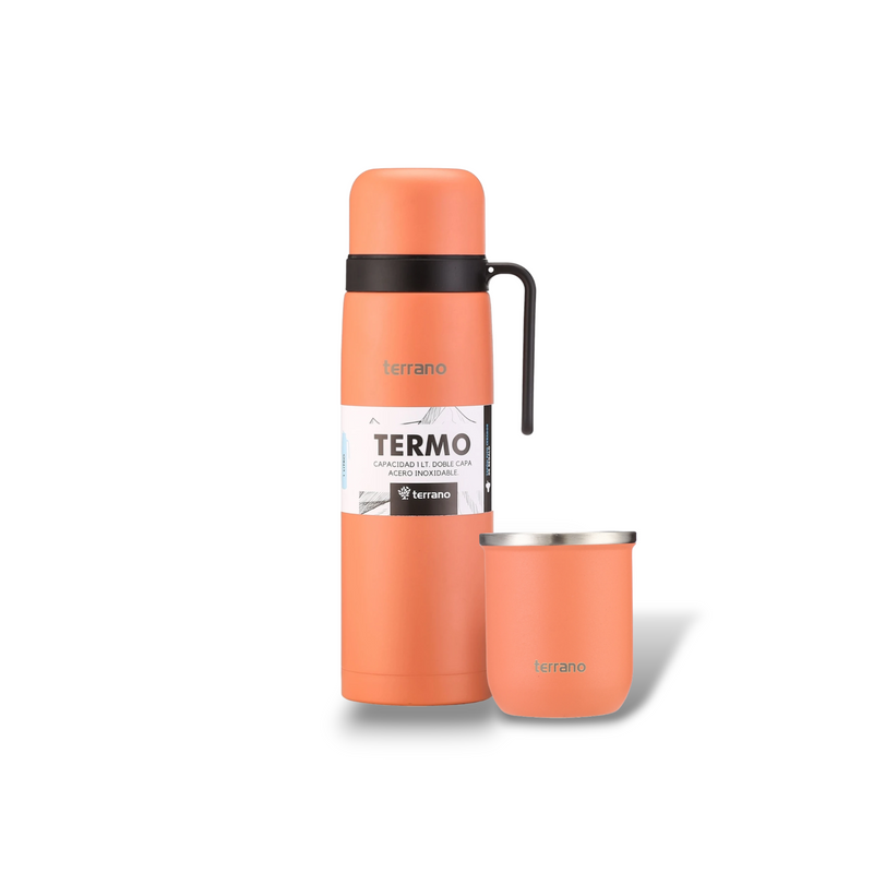 Cargue la imagen en el visor de la galería, Kit Matero Terrano con Termo manija 1lt + Mate Sicilia