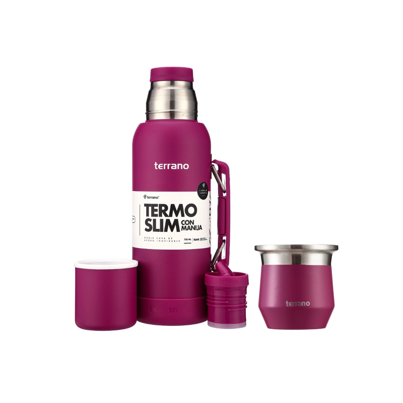Cargue la imagen en el visor de la galería, Kit Matero Terrano Termo Premium 750ml con asa + Mate Flap