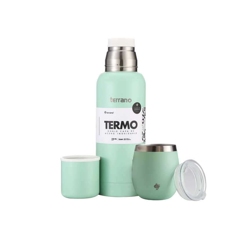 Cargue la imagen en el visor de la galería, Kit Matero Terrano con Termo Premium 750ml + Mate con tapa