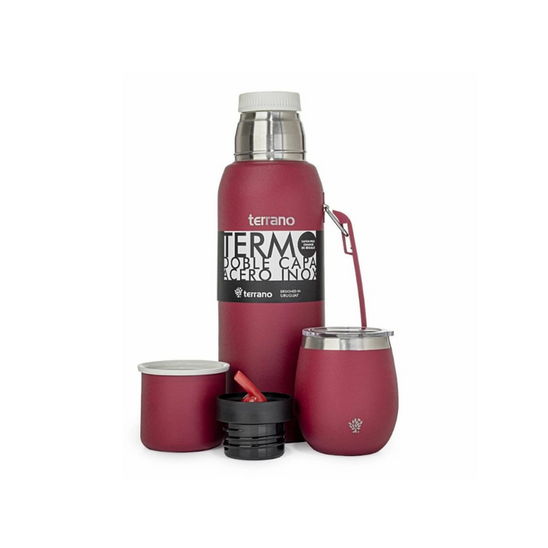 Cargue la imagen en el visor de la galería, Kit Matero Terrano con Termo Premium 1lt + Mate con tapa