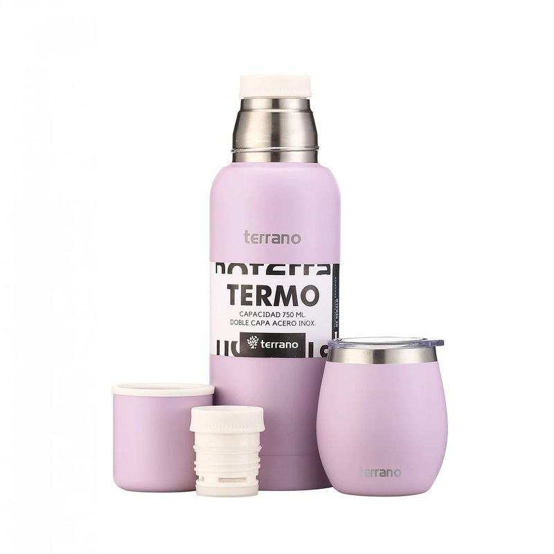 Cargue la imagen en el visor de la galería, Kit Matero Terrano con Termo Premium 750ml + Mate con tapa