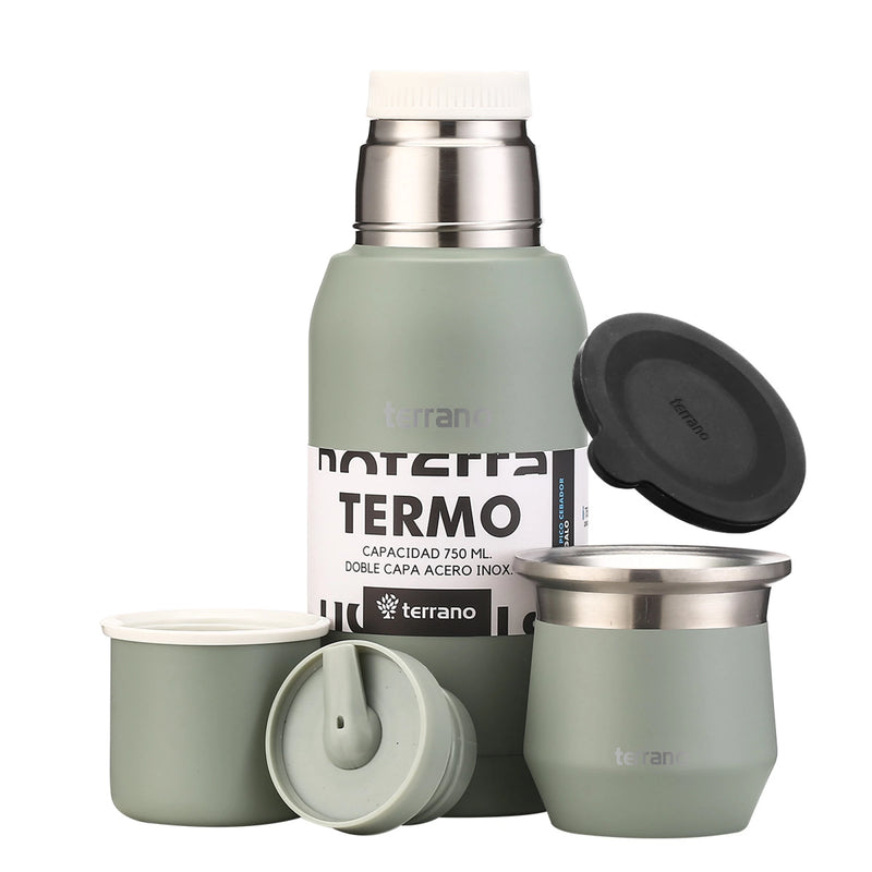 Cargue la imagen en el visor de la galería, Kit Matero Terrano con Termo Premium 750ml + Mate Flap