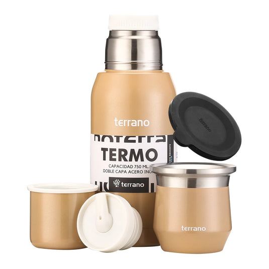 Kit Matero Terrano con Termo Premium 750ml + Mate Flap