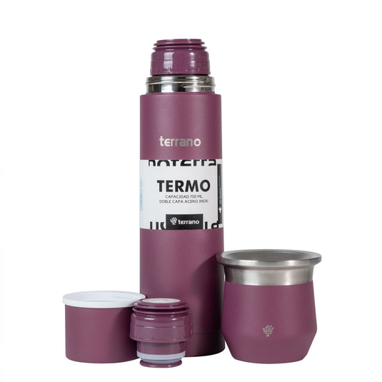 Kit Matero Terrano con Termo Bala 750ml + Mate Flap