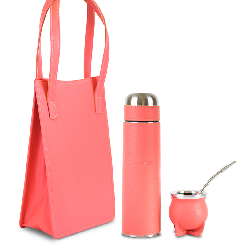Cargue la imagen en el visor de la galería, Kit Matero Lincoln's con Termo forrado 1lt + Mate con bombilla + Matera Bolsito