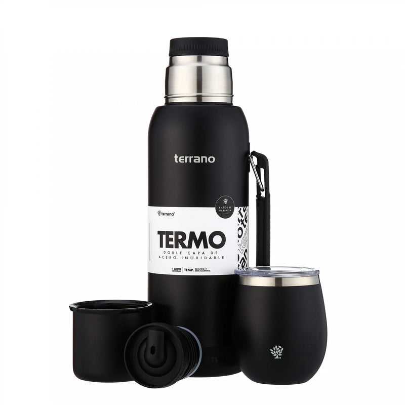 Cargue la imagen en el visor de la galería, Kit Matero Terrano Termo Premium 750ml con asa + Mate con tapa