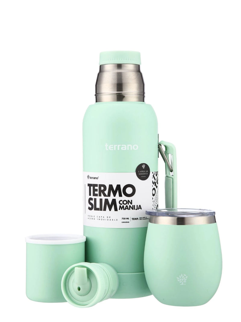 Cargue la imagen en el visor de la galería, Kit Matero Terrano Termo Premium 750ml con asa + Mate con tapa