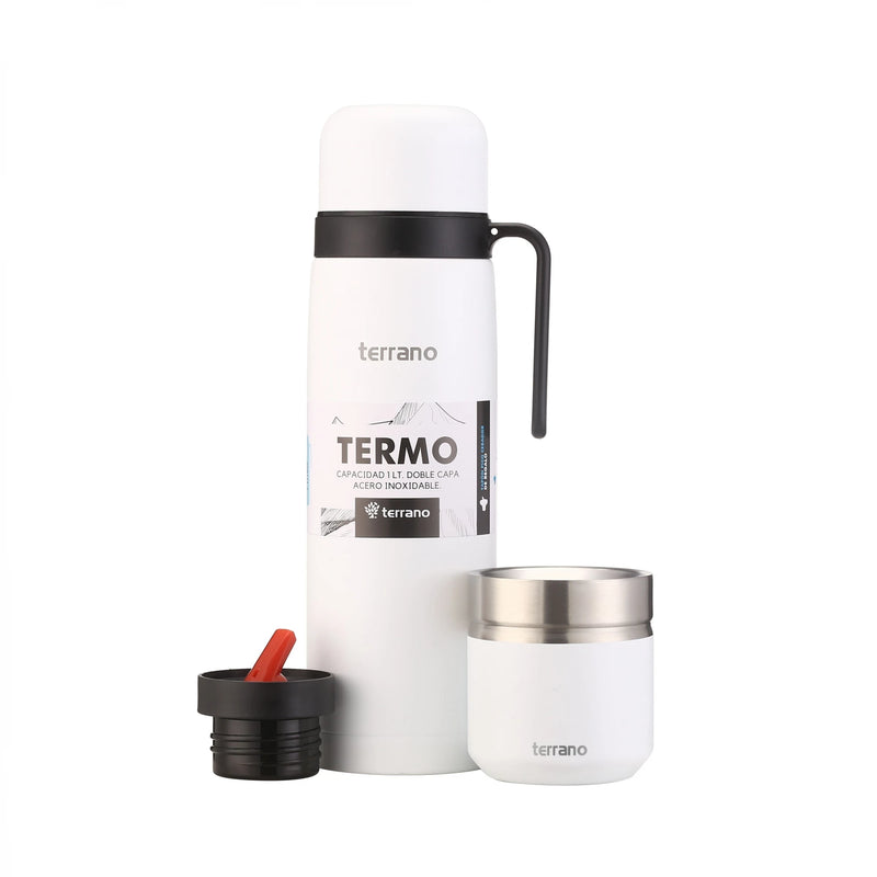 Cargue la imagen en el visor de la galería, Kit Matero Terrano con Termo manija 1lt + Mate Folkie