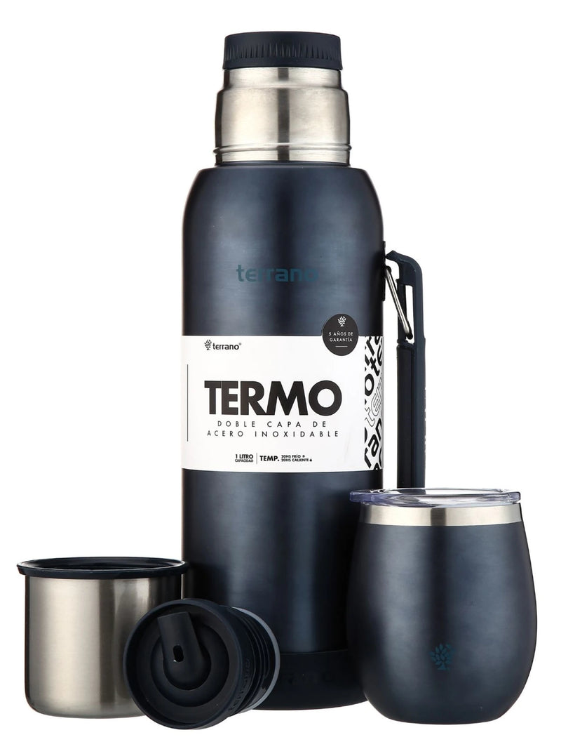 Cargue la imagen en el visor de la galería, Kit Matero Terrano con Termo Premium 1lt + Mate con tapa