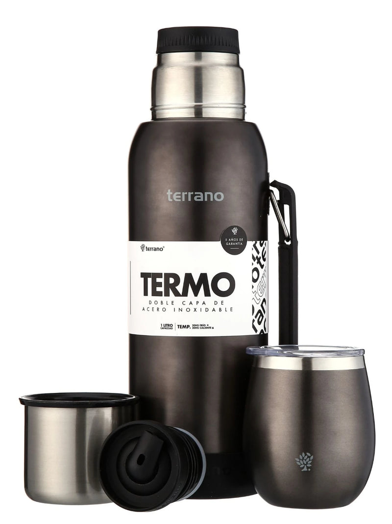 Cargue la imagen en el visor de la galería, Kit Matero Terrano con Termo Premium 1lt + Mate con tapa