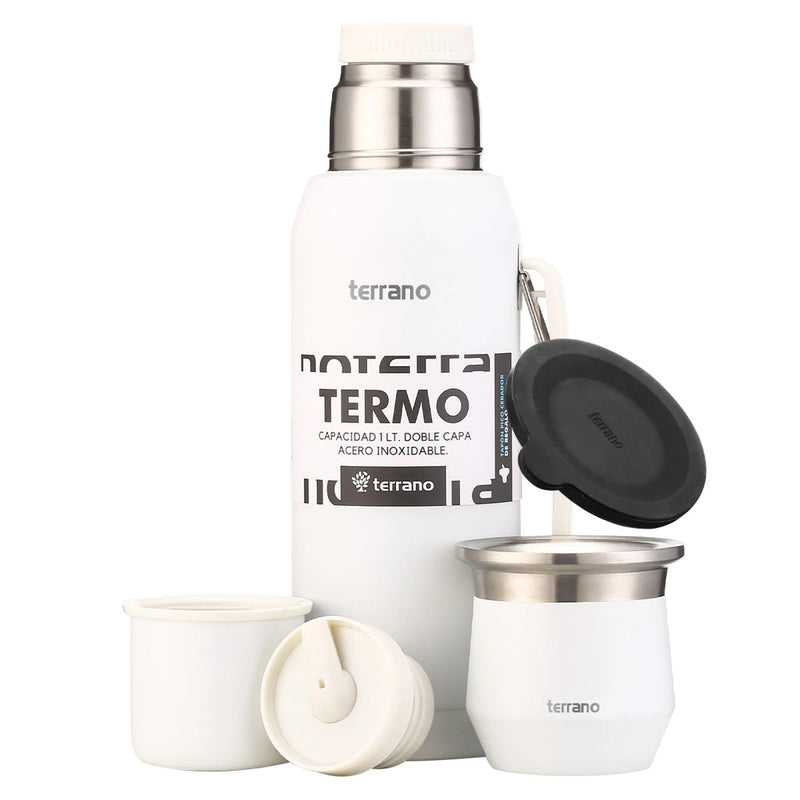 Cargue la imagen en el visor de la galería, Kit Matero Terrano Termo Premium 750ml con asa + Mate Flap