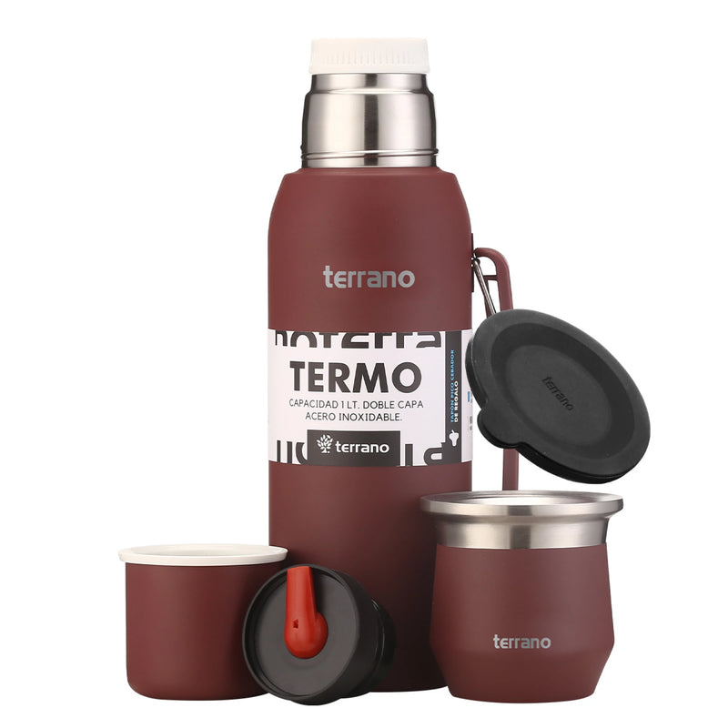 Cargue la imagen en el visor de la galería, Kit Matero Terrano con Termo Premium 1lt + Mate Flap