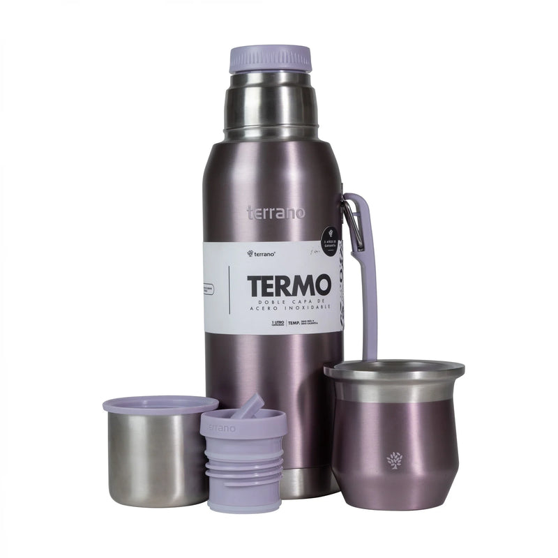 Cargue la imagen en el visor de la galería, Kit Matero Terrano Termo Premium 750ml con asa + Mate Flap