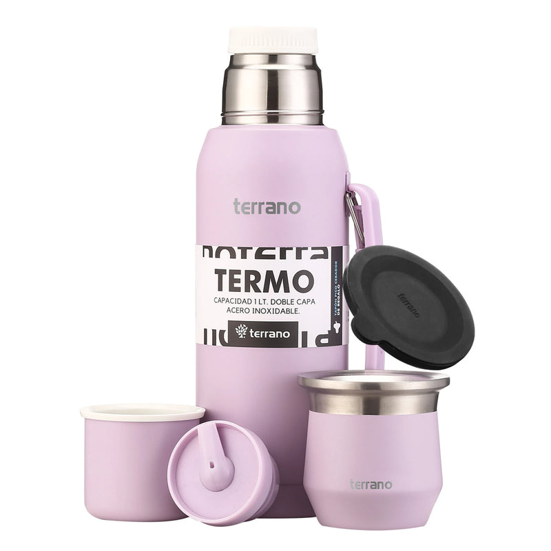 Cargue la imagen en el visor de la galería, Kit Matero Terrano con Termo Premium 1lt + Mate Flap