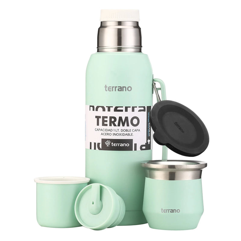Cargue la imagen en el visor de la galería, Kit Matero Terrano Termo Premium 750ml con asa + Mate Flap