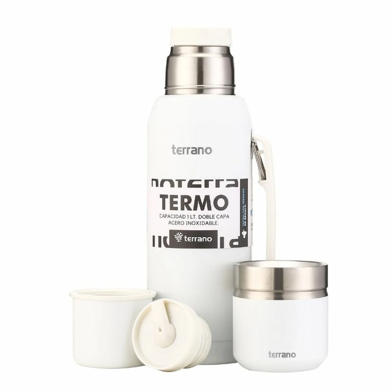 Cargue la imagen en el visor de la galería, Kit Matero Terrano Termo Premium 750ml con asa + Mate Folkie