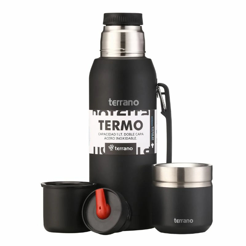 Cargue la imagen en el visor de la galería, Kit Matero Terrano Termo Premium 750ml con asa + Mate Folkie