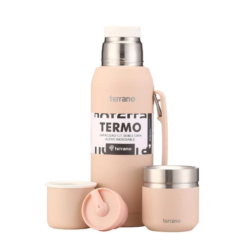 Cargue la imagen en el visor de la galería, Kit Matero Terrano Termo Premium 750ml con asa + Mate Folkie