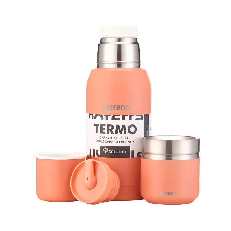 Cargue la imagen en el visor de la galería, Kit Matero Terrano con Termo Premium 750ml + Mate Folkie