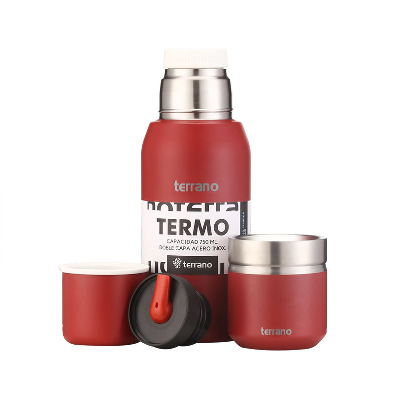 Cargue la imagen en el visor de la galería, Kit Matero Terrano con Termo Premium 750ml + Mate Folkie