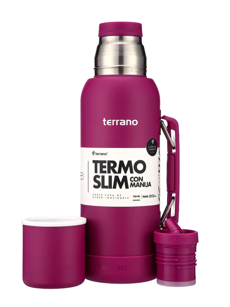 Cargue la imagen en el visor de la galería, Kit Matero Terrano Termo Premium 750ml con asa + Mate Folkie