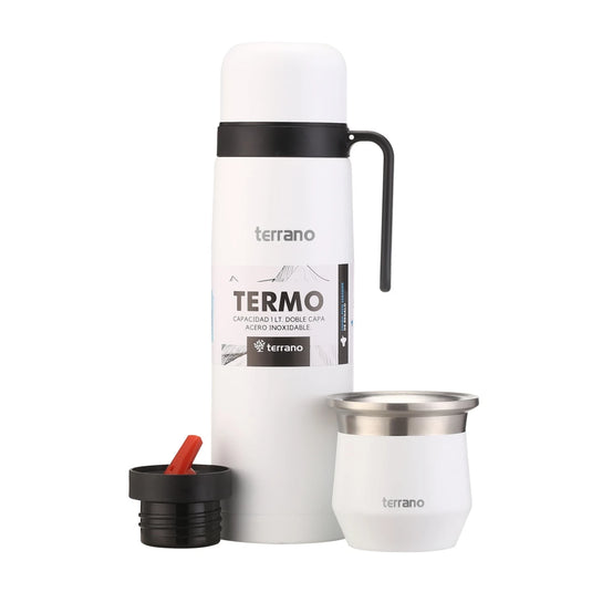 Kit Matero Terrano con Termo manija 1lt + Mate Flap