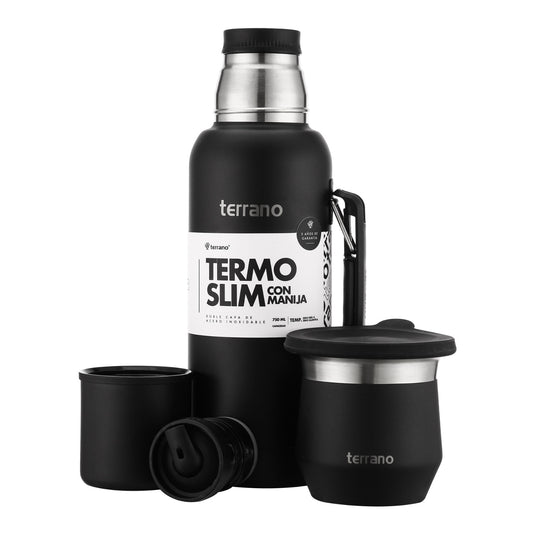Kit Matero Terrano Termo Premium 750ml con asa + Mate Flap