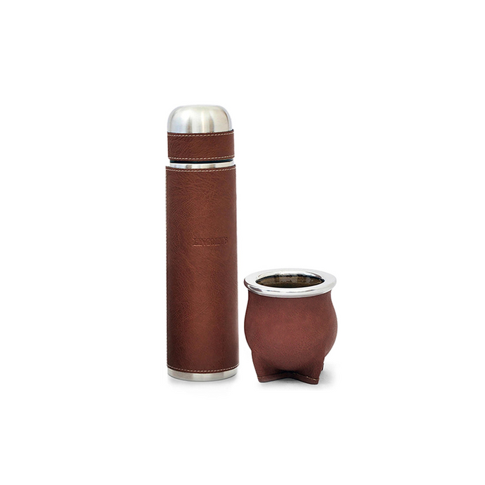 Kit Matero Lincoln's con Termo forrado 1lt + Mate con bombilla