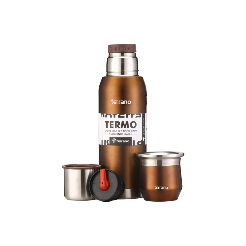 Cargue la imagen en el visor de la galería, Kit Matero Terrano con Termo Premium 750ml + Mate Flap
