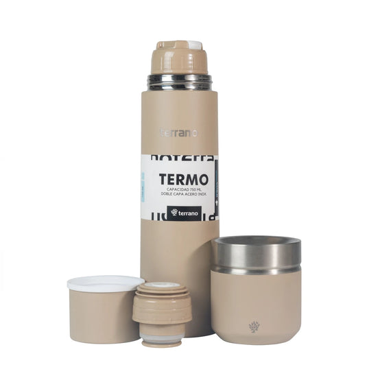 Kit Matero Terrano con Termo Bala 750ml + Mate Folkie