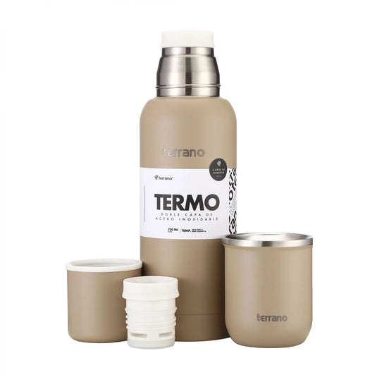 Kit Matero Terrano con Termo Premium 750ml + Mate Sicilia