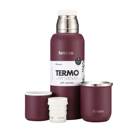 Kit Matero Terrano con Termo Premium 750ml + Mate Sicilia