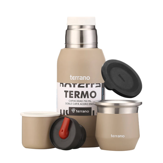 Kit Matero Terrano con Termo Premium 750ml + Mate Flap