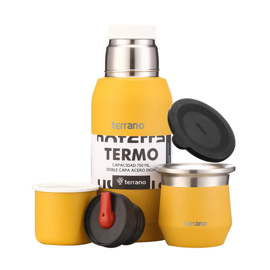 Kit Matero Terrano con Termo Premium 750ml + Mate Flap