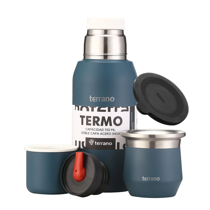 Cargue la imagen en el visor de la galería, Kit Matero Terrano con Termo Premium 750ml + Mate Flap
