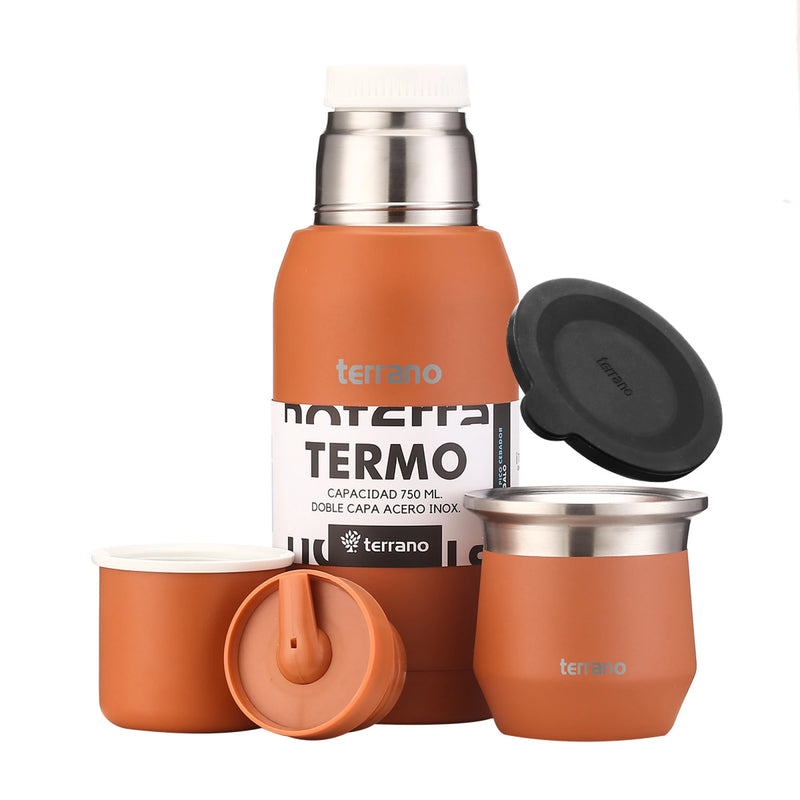 Cargue la imagen en el visor de la galería, Kit Matero Terrano con Termo Premium 750ml + Mate Flap
