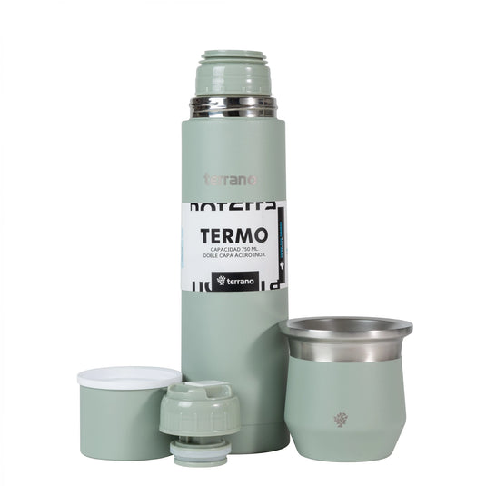 Kit Matero Terrano con Termo Bala 750ml + Mate Flap