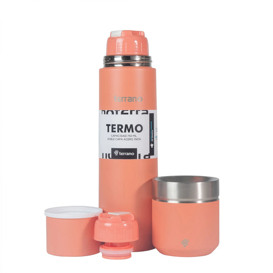 Kit Matero Terrano con Termo Bala 750ml + Mate Folkie