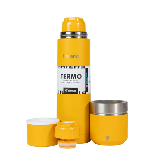 Kit Matero Terrano con Termo Bala 750ml + Mate Folkie