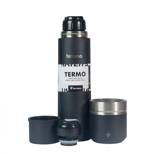 Kit Matero Terrano con Termo Bala 750ml + Mate Folkie