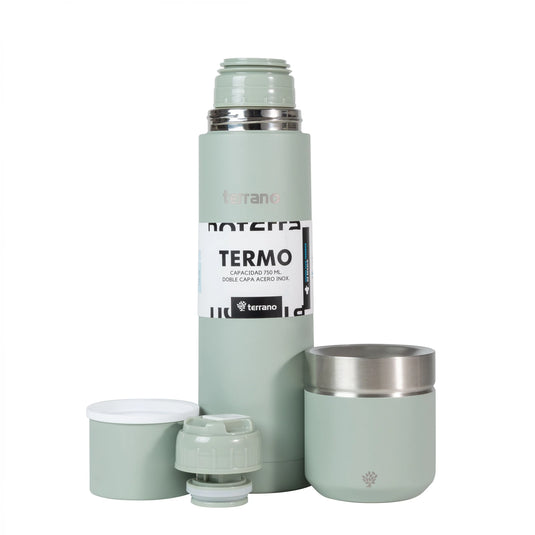 Kit Matero Terrano con Termo Bala 750ml + Mate Folkie