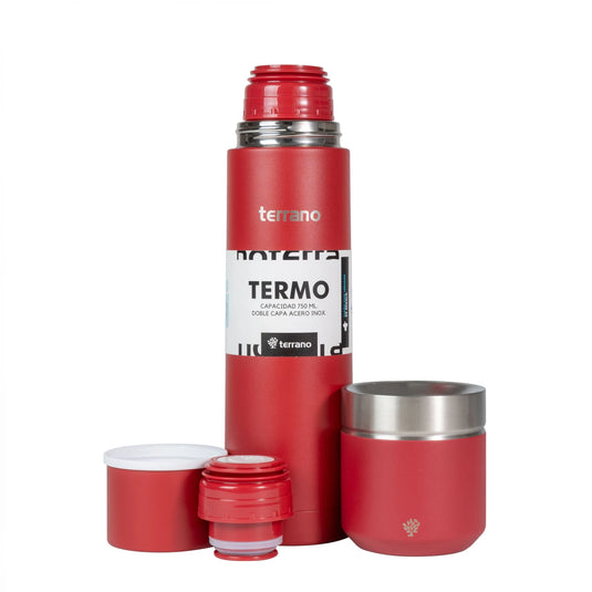 Kit Matero Terrano con Termo Bala 750ml + Mate Folkie