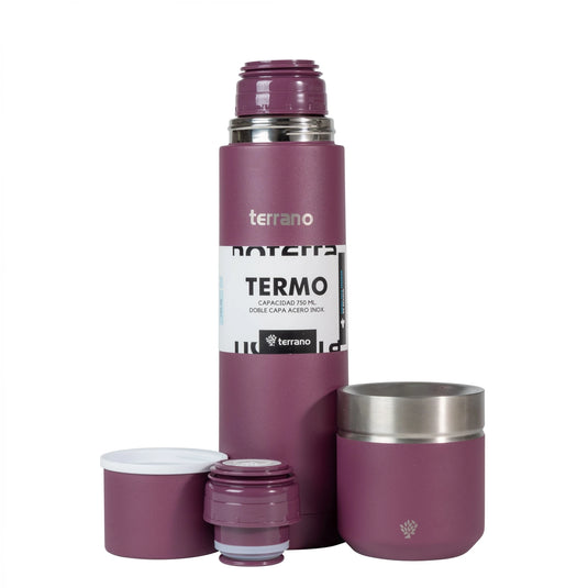 Kit Matero Terrano con Termo Bala 750ml + Mate Folkie