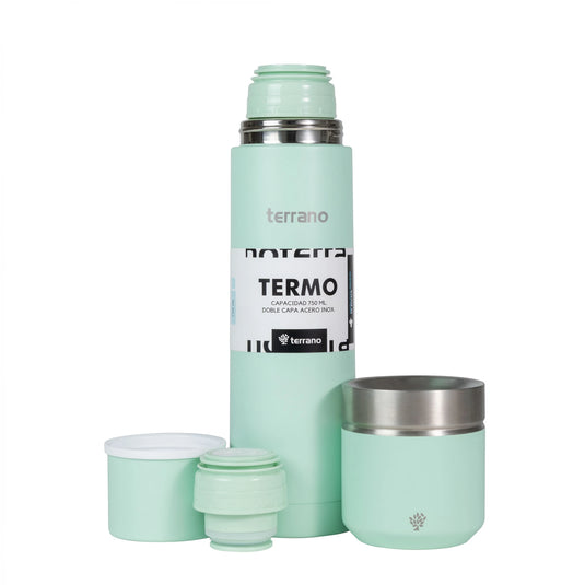 Kit Matero Terrano con Termo Bala 750ml + Mate Folkie