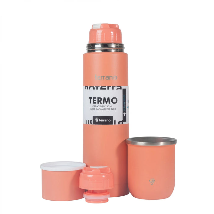 Kit Matero Terrano con Termo Bala 750ml + Mate Sicilia