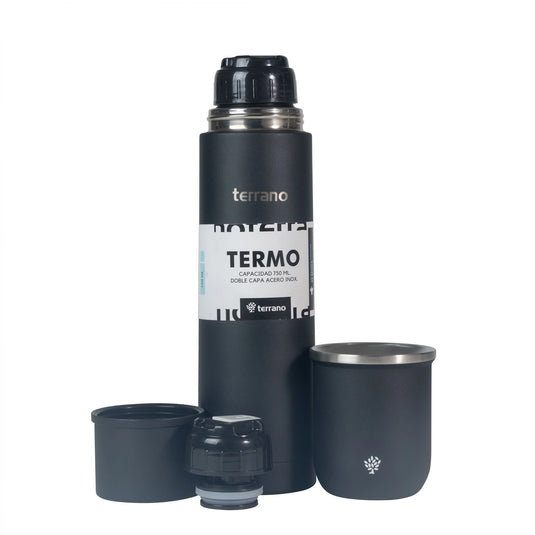 Kit Matero Terrano con Termo Bala 750ml + Mate Sicilia