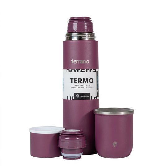 Kit Matero Terrano con Termo Bala 750ml + Mate Sicilia